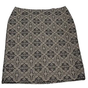 Talbots Black and tan pencil skirt size 12